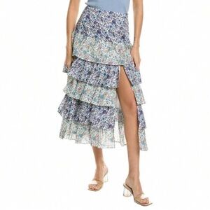 LoveShackFancy x Liberty Tandy
Skirt | Daybreak Blues 

Floral Tiered Blue Skirt